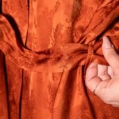 Cintura Kimono Orange Flowers in cotone | Juri Carissimi