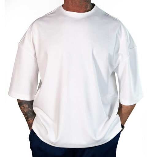 T-Shirt Oversize Bianca in Cotone premium