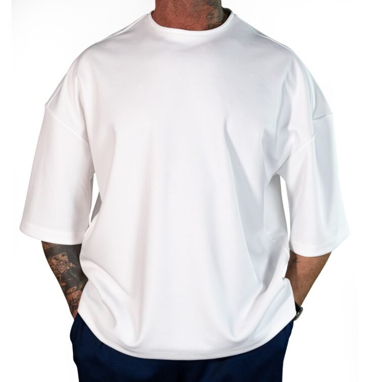 T-Shirt Oversize Bianca in Cotone premium