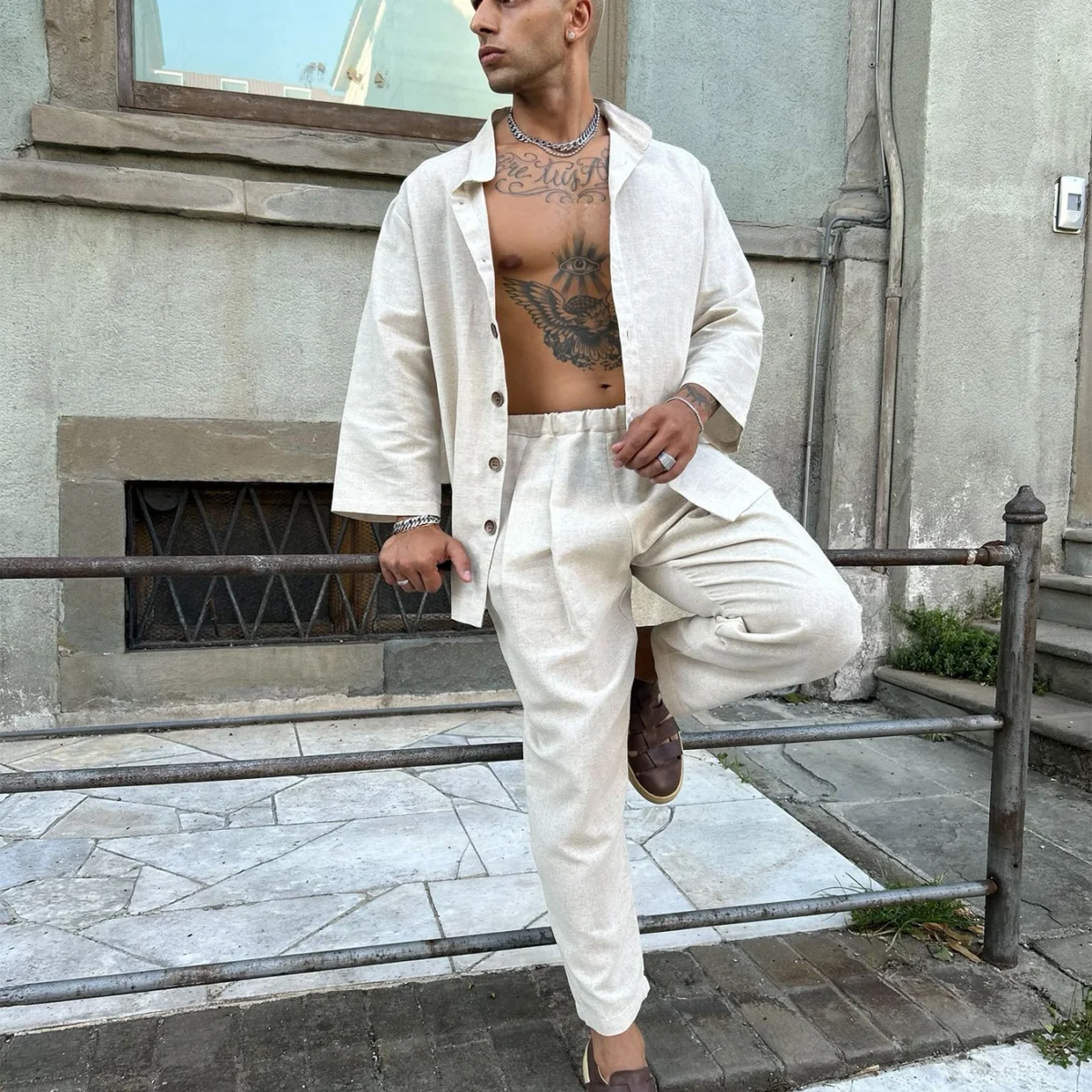 Completo Coreano con manica 3/4 - Abbigliamento Sartoriale Made In Italy - Juri Carissimi